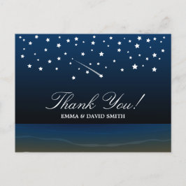 Cartões de Agradecimento de Casamento na Praia Sob