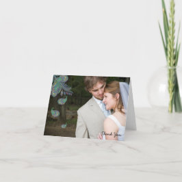 Cartões de Agradecimento de Casamento Peacock Pais