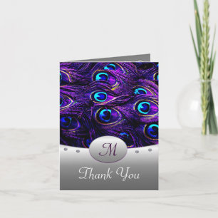Cartões de Agradecimento de Casamento Purple Peaco