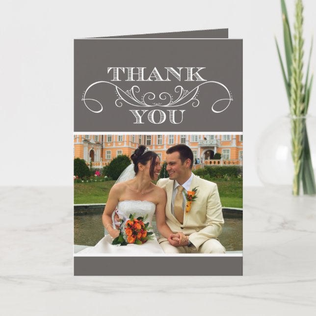 Cartões de Agradecimento de Casamento Redemoinho C (Frente)