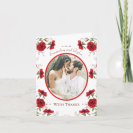 Cartões de Agradecimento de Casamento Romântico Ro