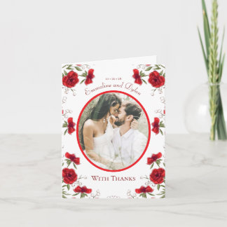 Cartões de Agradecimento de Casamento Romântico Ro