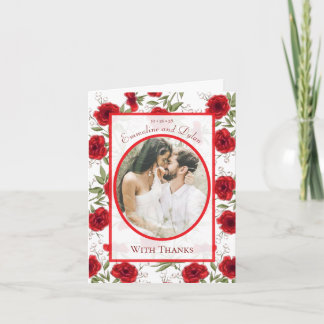 Cartões de Agradecimento de Casamento Romântico Ro