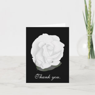Cartões de Agradecimento de Casamento Rosa Branca