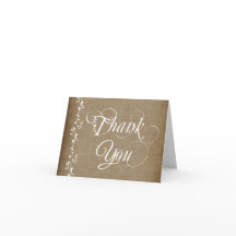 Cartões de Agradecimento de Casamento Rústico com 