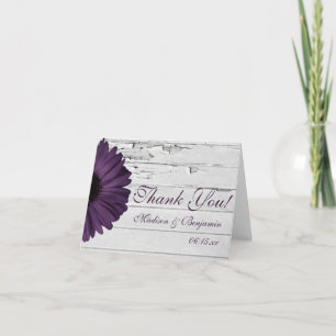 Cartões de Agradecimento de Casamento Rustico Flor