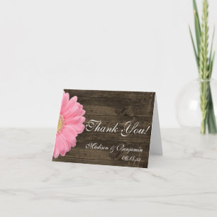 Cartões de Agradecimento de Casamento Rústicos com
