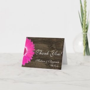 Cartões de Agradecimento de Casamento Rústicos com