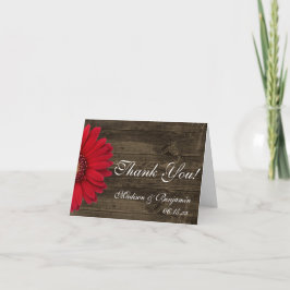 Cartões de Agradecimento de Casamento Rústicos com