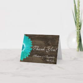 Cartões de Agradecimento de Casamento Rústicos com