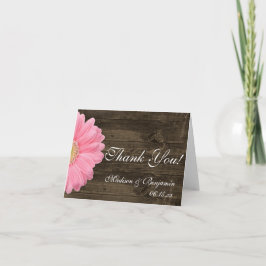 Cartões de Agradecimento de Casamento Rústicos de 