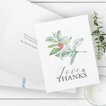 Cartões de Agradecimento de Casamento Tema Natal