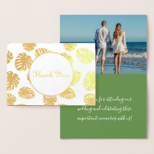 Cartões de Agradecimento de Casamento Tropical Mon