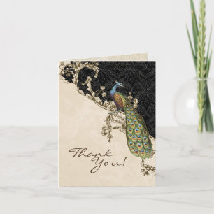 Cartões de Agradecimento de Casamento Vintage Peac