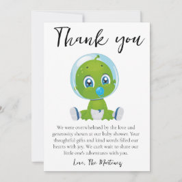 cartões de agradecimento de chá de bebê de mensage