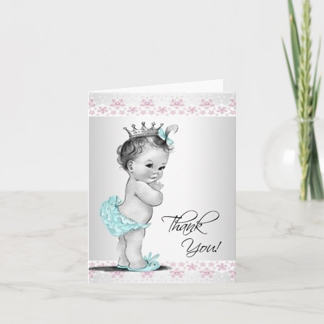 Cartões de Agradecimento de Chuvada de Bebê Prince (Frente)
