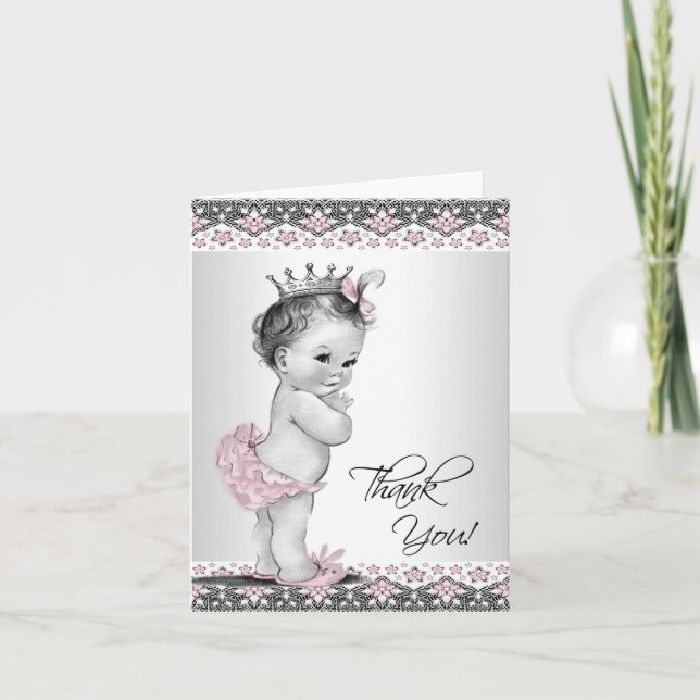 Cartões de Agradecimento de Chuvada de Bebê Prince (Frente)