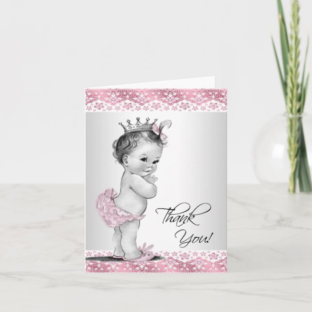 Cartões de Agradecimento de Chuvada de Bebê Prince (Frente)