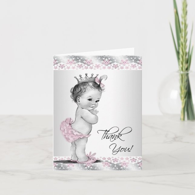 Cartões de Agradecimento de Chuvada de Bebê Prince (Frente)