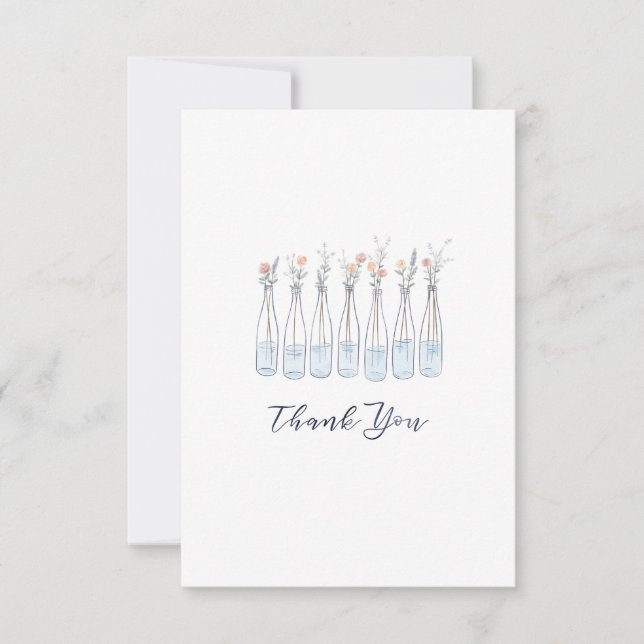 Cartões de Agradecimento de Flor Silvestre (Frente)