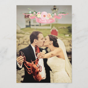 Cartões de Agradecimento de Foto de Casamento Flor