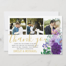 Cartões de Agradecimento de FOTO Rústicos Flores A