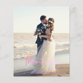 Cartões de Agradecimento de Fotos de Casamento com