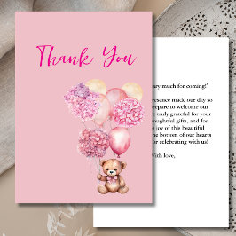 Cartões de agradecimento de hortênsia rosa Mal pod