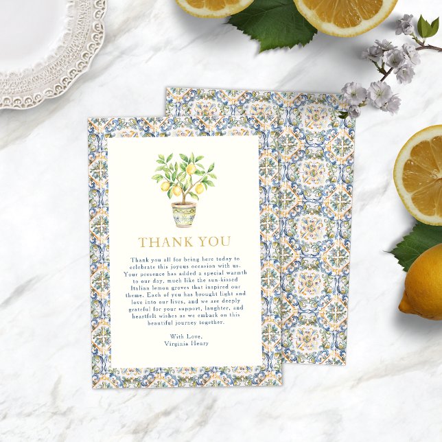 Cartões de agradecimento de limão (Lemon Thank You Cards
)