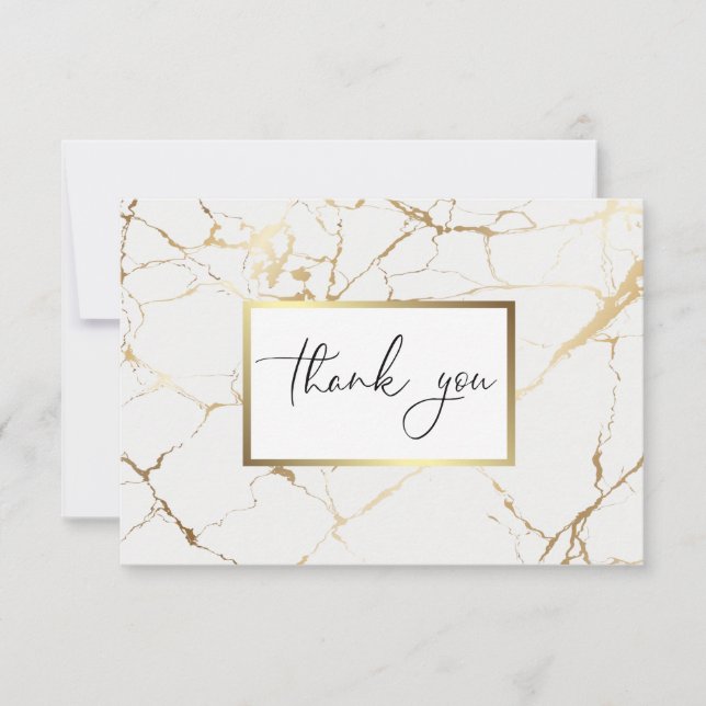 Cartões de Agradecimento de Mármore (Frente)