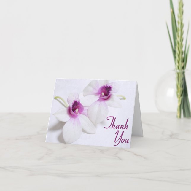 Cartões de agradecimento de orquídea (Frente)