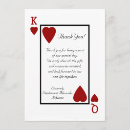 Cartões de Agradecimento de Rei/Rainha de Baralho