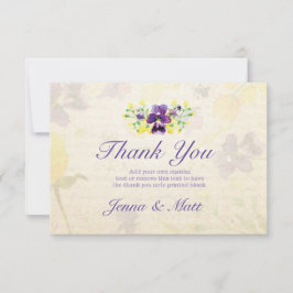 Cartões de Agradecimento de Violetas Roxas Perfeit