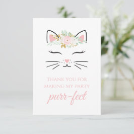Cartões de agradecimento do aniversário do gatinho