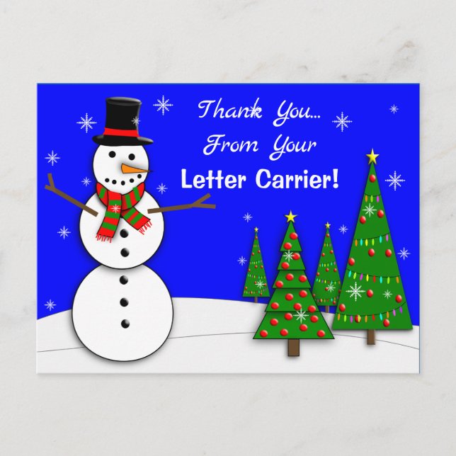 Cartões de agradecimento do carteiro  (Frente)
