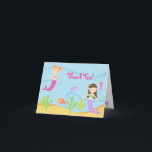 Cartões de Agradecimento Dobrados para Crianças An<br><div class="desc">Cartões de Agradecimento Dobrados Sereia Sob o Mar</div>