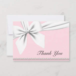 Cartões de Agradecimento Elegantes Rosa Tiffany Pé