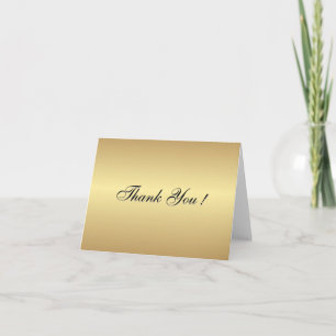 Cartões de Agradecimento em Branco Dourado