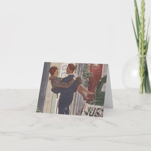 Cartões de agradecimento estilo retrô para recém-c (Frente)