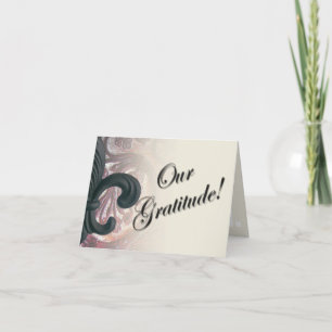 cartões de agradecimento "fleur de lis de ferro" b