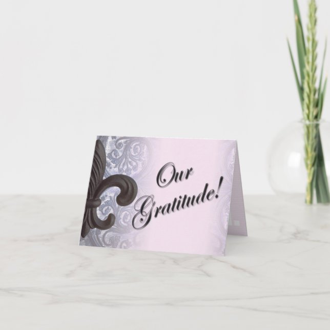 cartões de agradecimento "fleur de lis de ferro" í (Frente)