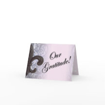 cartões de agradecimento "fleur de lis de ferro" í