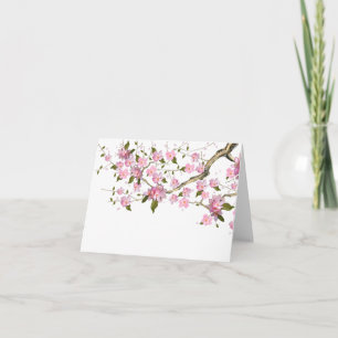 Cartões de Agradecimento Flor de Cerejeira Japones