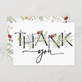 Cartões de Agradecimento Florais Boho Refinados