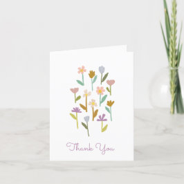 Cartões de Agradecimento Florais Ilustrados Boho P
