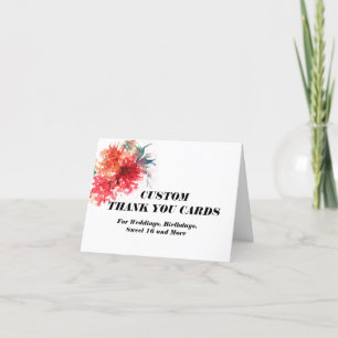 Cartões de Agradecimento Florais Personalizados -