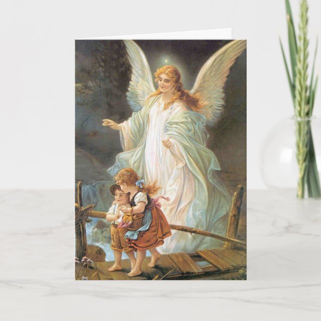 Cartões De Agradecimento Funcional | Angel Prayer  (Frente)