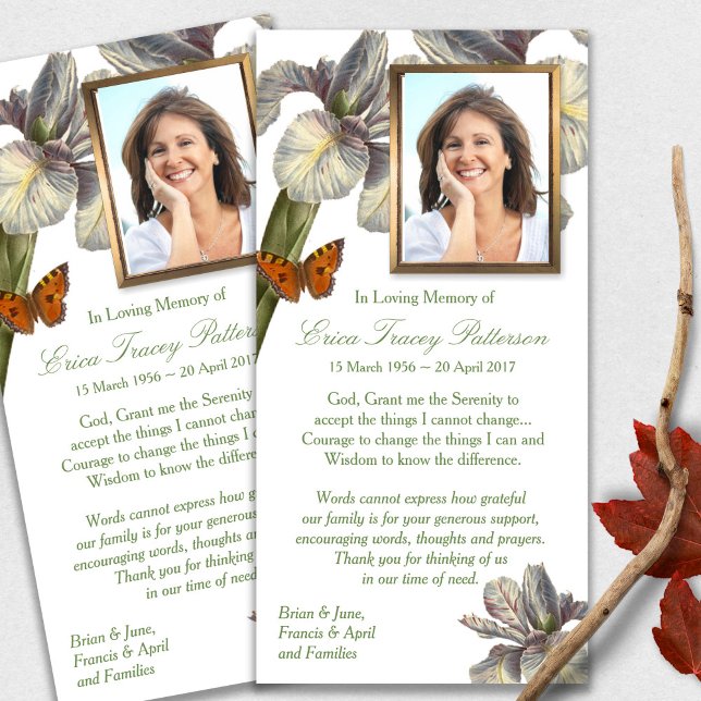Cartões De Agradecimento Funcional | Cereja (funeral thank you cards, bereavement, elegant, simple, celebration of life, sympathy card)