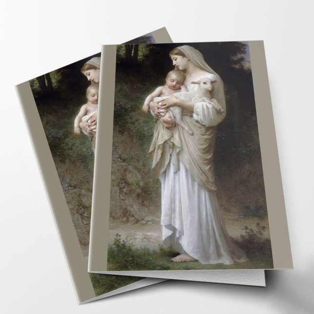 Cartões De Agradecimento Funcional | L'Innocence (L'Innocence Virgin Mary Condolence Sympathy Bereavement Funeral Thank You Card)