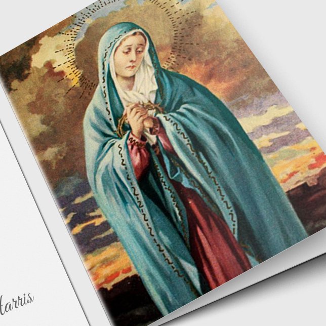 Cartões De Agradecimento Funcional | Nossa Senhora (Mother Mary Sympathy Funeral Memorial Thank You Card)
